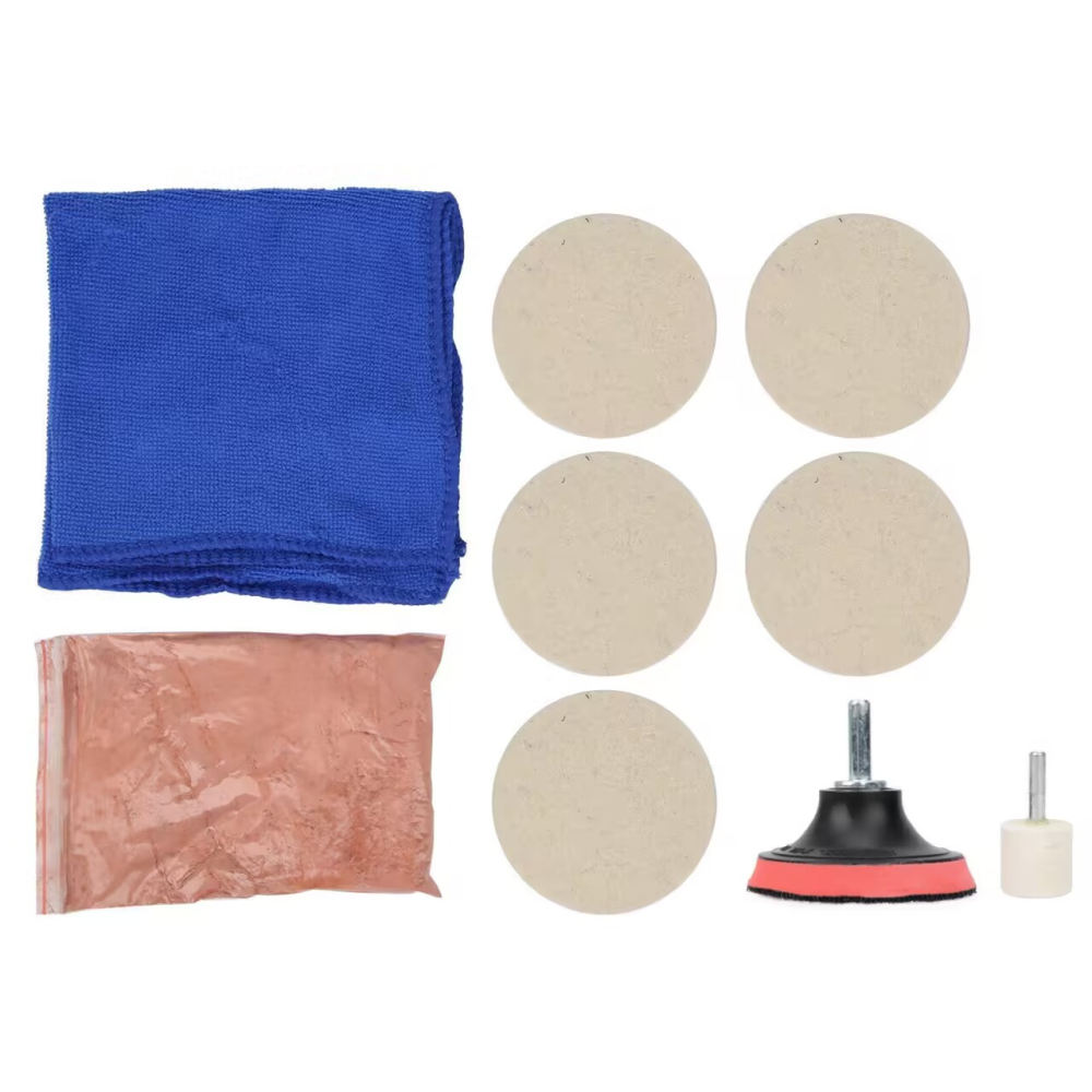 Grinder Polishing Pad Kit - แผ่นขัดเงาเครื่องประดับ ทำจากผ้าสักหลาดขนแกะ สำหรับขัดโลหะ แก้ว เซรามิก และกระจก