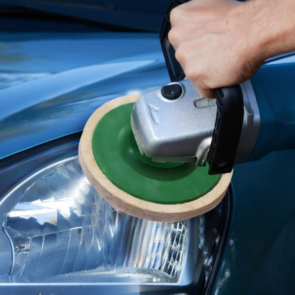 Grinder Polishing Pad Kit - ล้อขัดผ้าสักหลาดสำหรับเครื่องเจียร ใช้ขัดเงาโลหะและไม้ แผ่นทำความสะอาด ชุดอะไหล่เครื่องมือโรตารี่