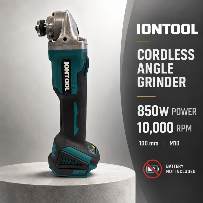Brushless Grinder 100Mm 850W - เครื่องเจียรไร้สายแบบมุม 850W รุ่น IONTOOL สำหรับขัดล้อรถยนต์ ซ่อมกันชน