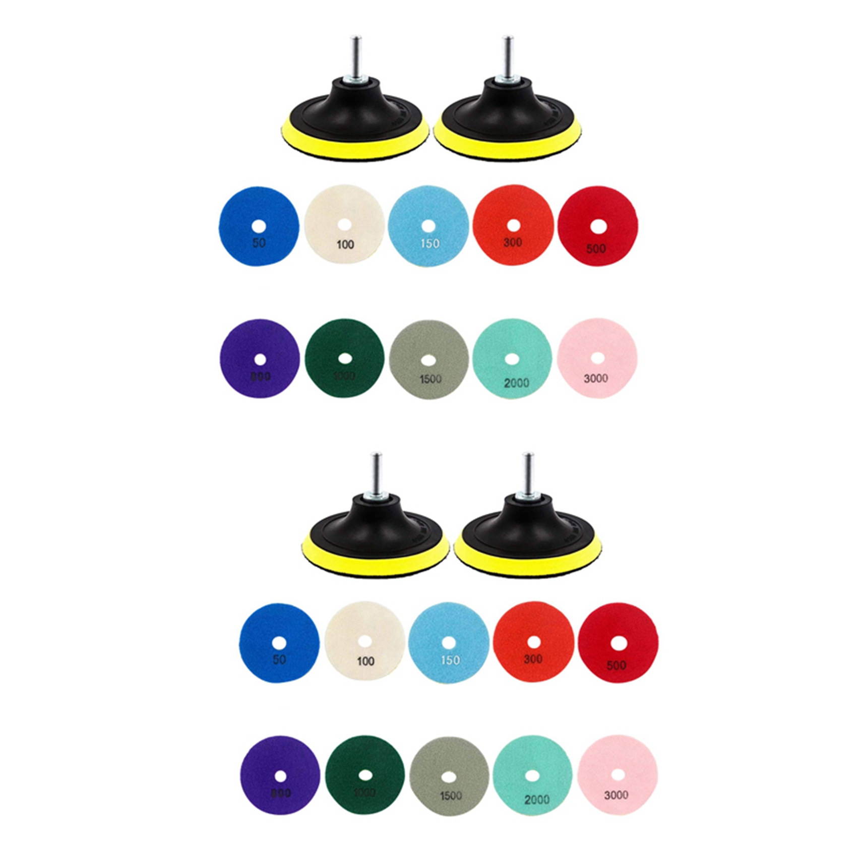 Grinder Polishing Pad Kit - AC23-24 ชิ้น ชุดแผ่นขัดเพชร 3 นิ้ว ชุดขัดแบบเปียก/แห้ง