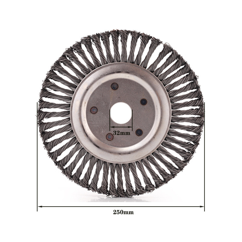 Angle Grinder Wire Brush Wheel - แปรงลวดเหล็กสำหรับเครื่องเจียร Yongpin แบบปมบิด สำหรับขจัดสนิมโลหะ ลอกสี และขัดเงา