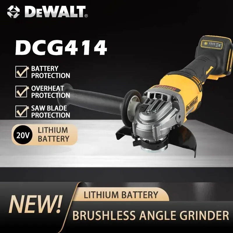Cordless Angle Grinder 125Mm Brushless - สำหรับ DEWALT DCG414 เครื่องเจียรไร้สายแบบไร้แปรงถ่าน 20V ขนาด