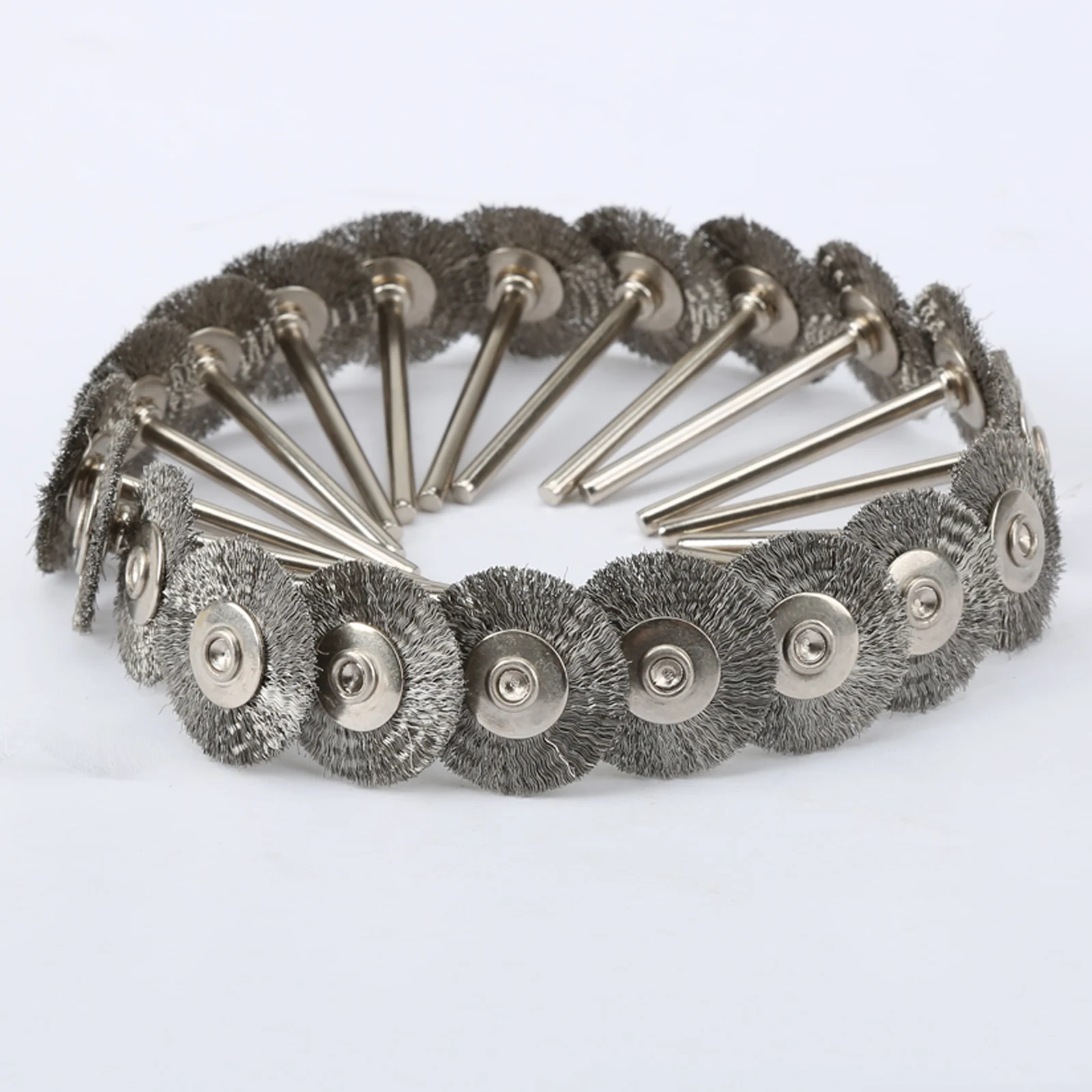 Angle Grinder Wire Brush Wheel - 20ชิ้นสำหรับอุปกรณ์เสริม Dremel แปรงขัดเหล็กขนาด22มม. แปรงขัดล้อเลื่อนแบบหมุนสำหรับขัดเครื่องเจาะขนาดเล็ก