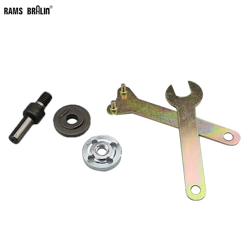 Angle Grinder Flap Disc Set - 5ใน1ไฟฟ้าเจาะอะแดปเตอร์แปลง100เครื่องบดมุมเชื่อมต่อด้าย M10สำหรับ ID 16มม.Flap Disc