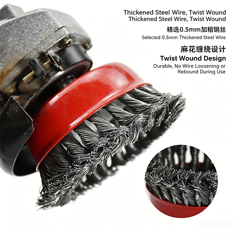 แปรงลวดเหล็ก 3 สาย สำหรับเครื่ - Angle Grinder Wire Brush Wheel บทวิจารณ์และราคา