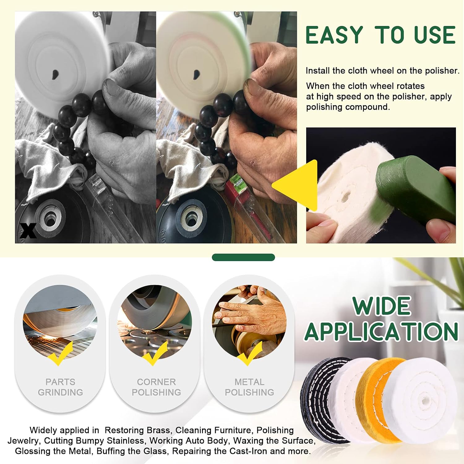 ชุดเครื่องขัดแบบตั้งโต๊ะ พร้อม - Grinder Polishing Pad Kit บทวิจารณ์และราคา