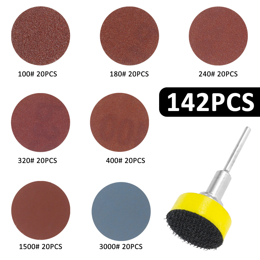 ชุดแผ่นขัดทรายขนาด 1 นิ้ว 142  - Grinder Polishing Pad Kit บทวิจารณ์และราคา
