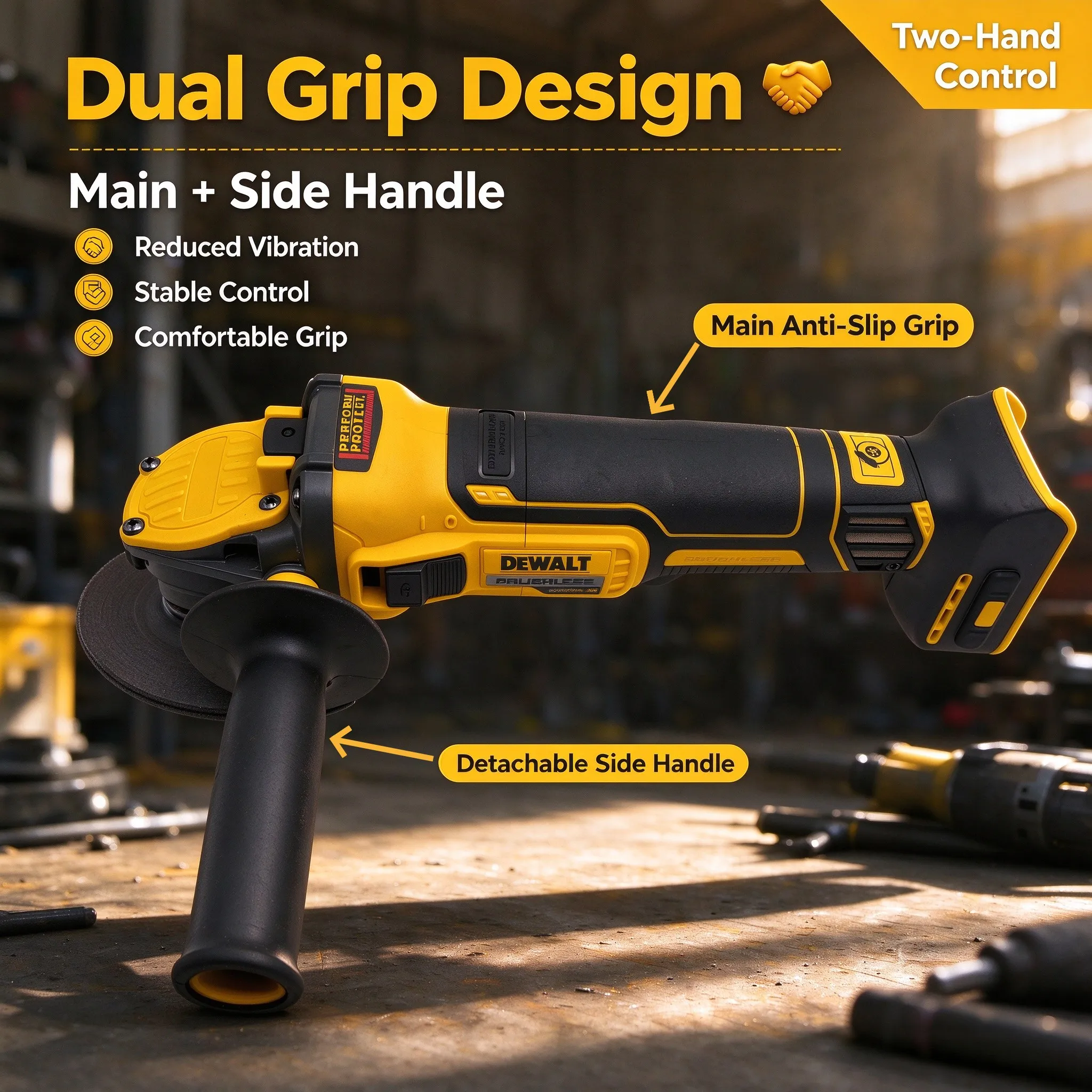 DEWALT DCG409 เครื่องเจียรไร้ส - Cordless Angle Grinder 125Mm Brushless บทวิจารณ์และราคา
