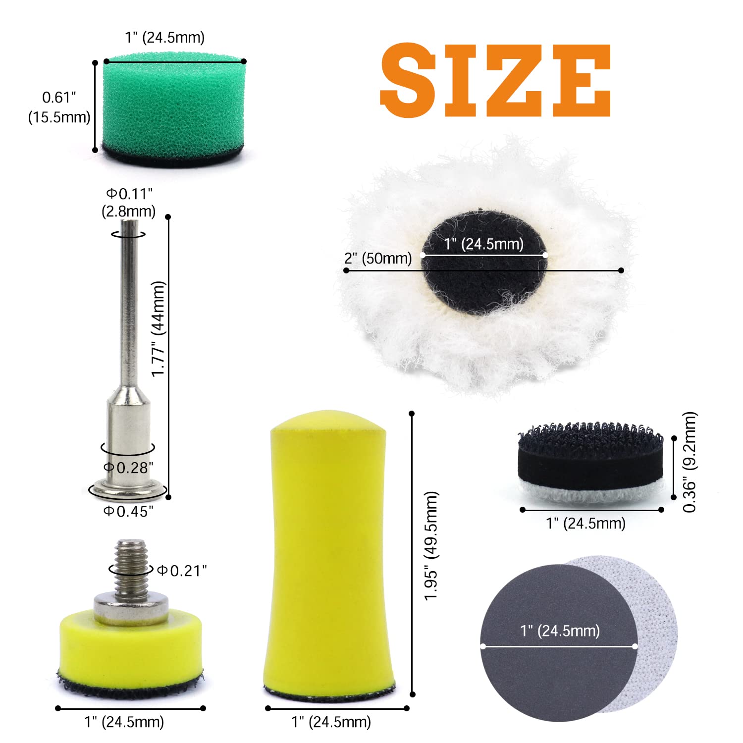 ชุดกระดาษทรายเปียกและห่วง1นิ้ว - Grinder Polishing Pad Kit บทวิจารณ์และราคา