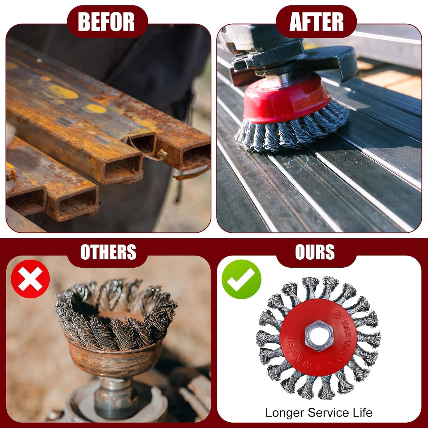 100 มม.แปรงลวดเหล็กบิดสําหรับเ - Angle Grinder Wire Brush Wheel บทวิจารณ์และราคา