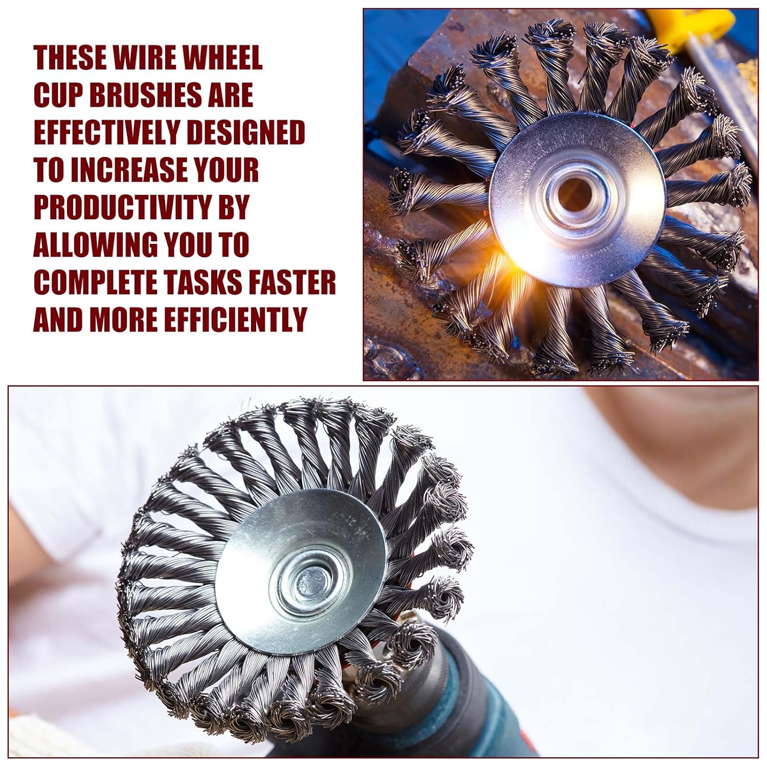 100 มม.แปรงลวดเหล็กบิดสําหรับเ - Angle Grinder Wire Brush Wheel บทวิจารณ์และราคา
