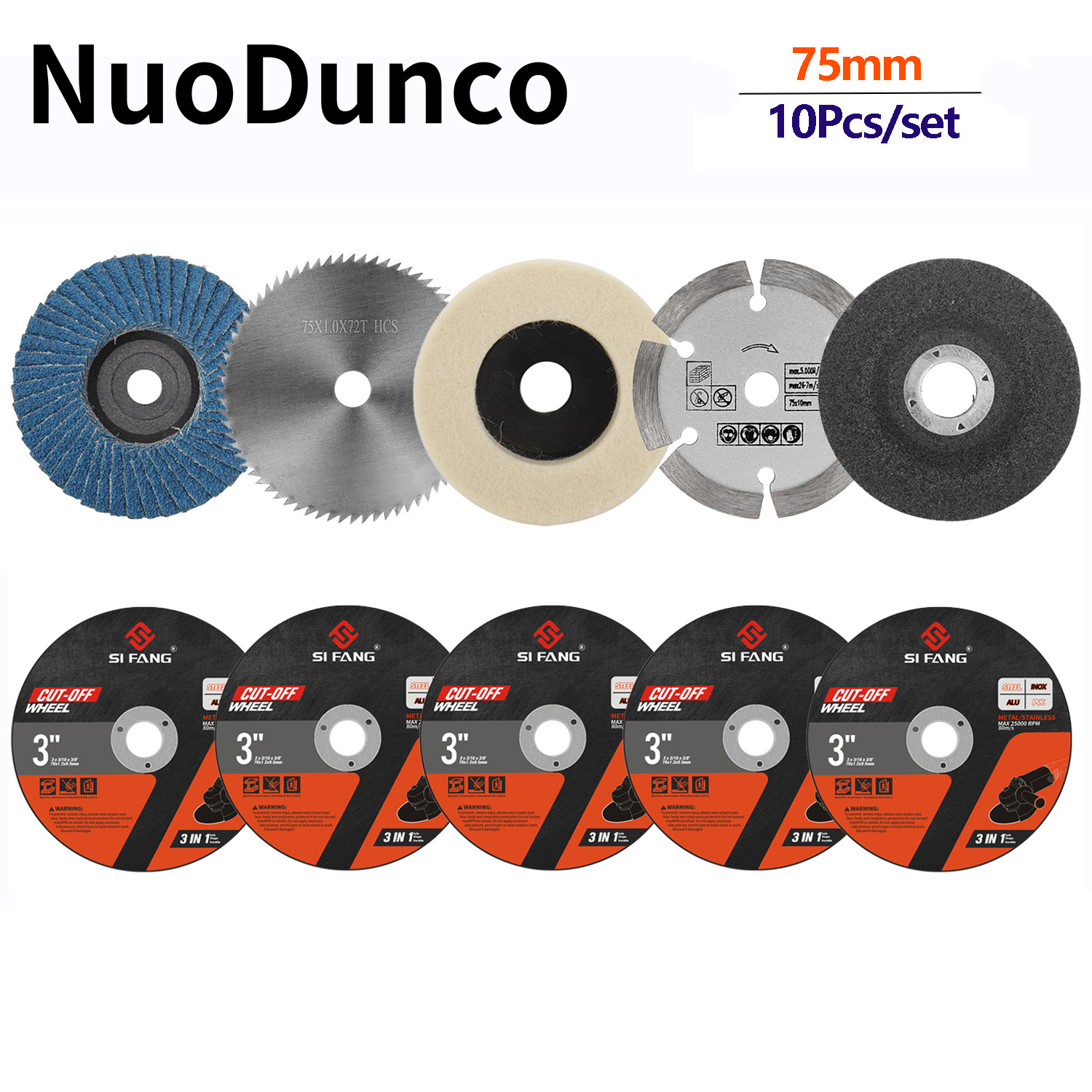 10 ชิ้น/เซ็ต 75 มม.แผ่นตัดไม้, - Angle Grinder Flap Disc Set บทวิจารณ์และราคา