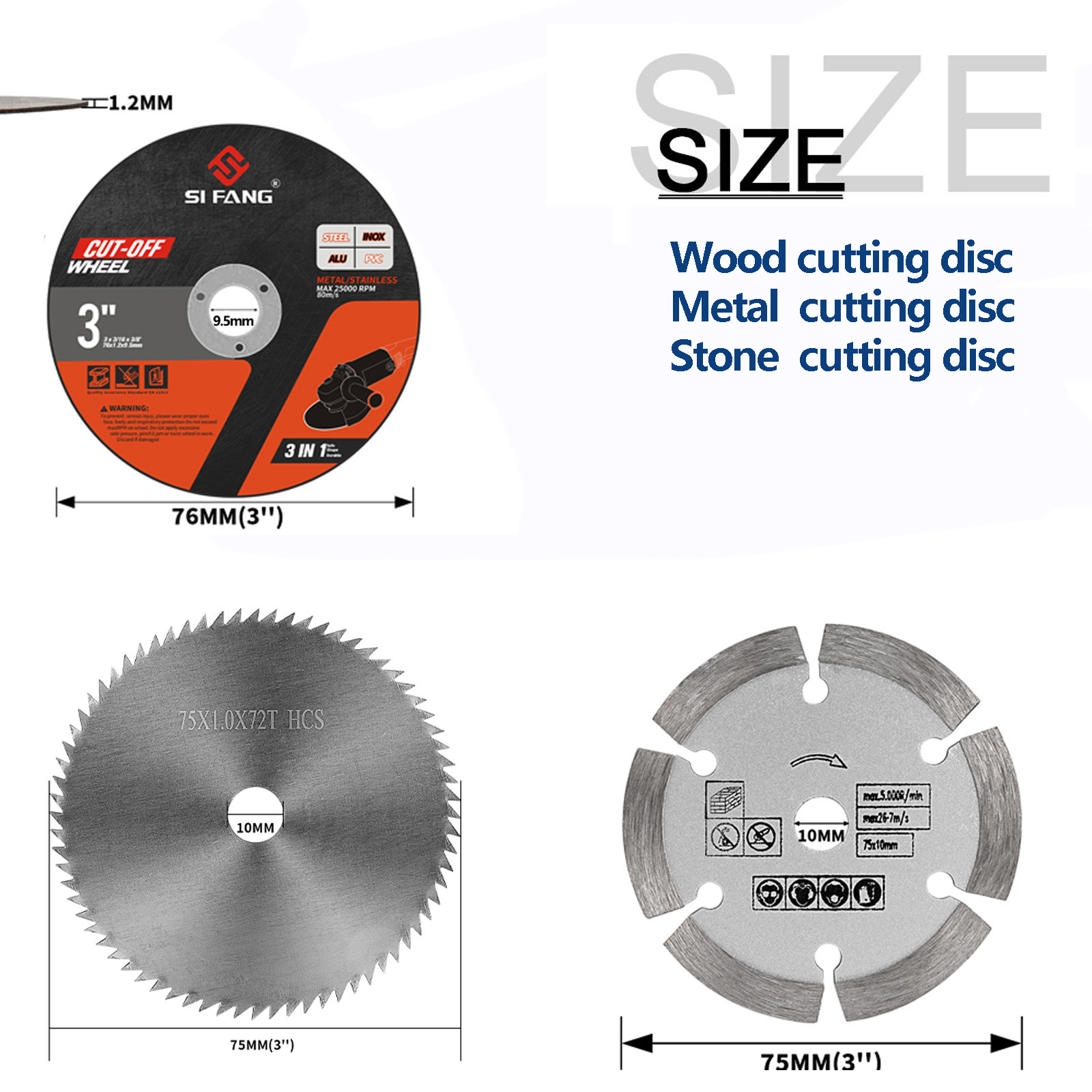 10 ชิ้น/เซ็ต 75 มม.แผ่นตัดไม้, - Angle Grinder Flap Disc Set บทวิจารณ์และราคา