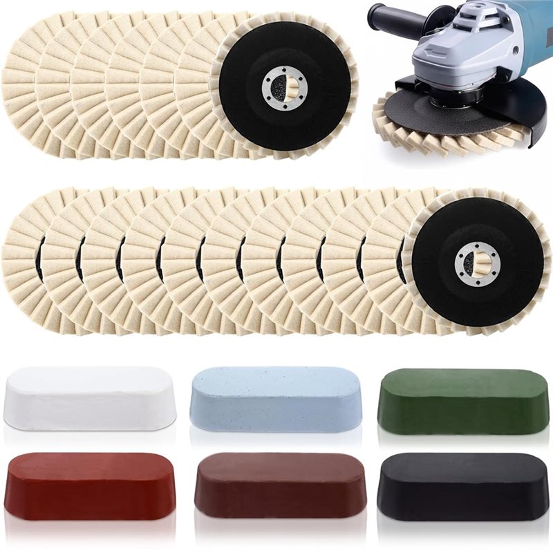 ชุดแผ่นขัดขนแกะ ABBN-24 ชิ้น แ - Angle Grinder Flap Disc Set บทวิจารณ์และราคา