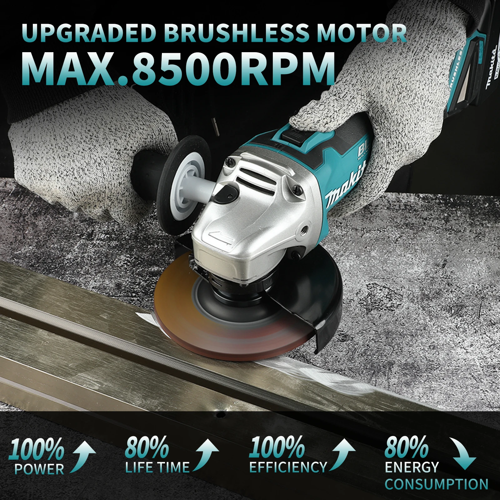 มากีต้า ดีจีเอ 504 เครื่องเจีย - Cordless Angle Grinder 125Mm Brushless บทวิจารณ์และราคา