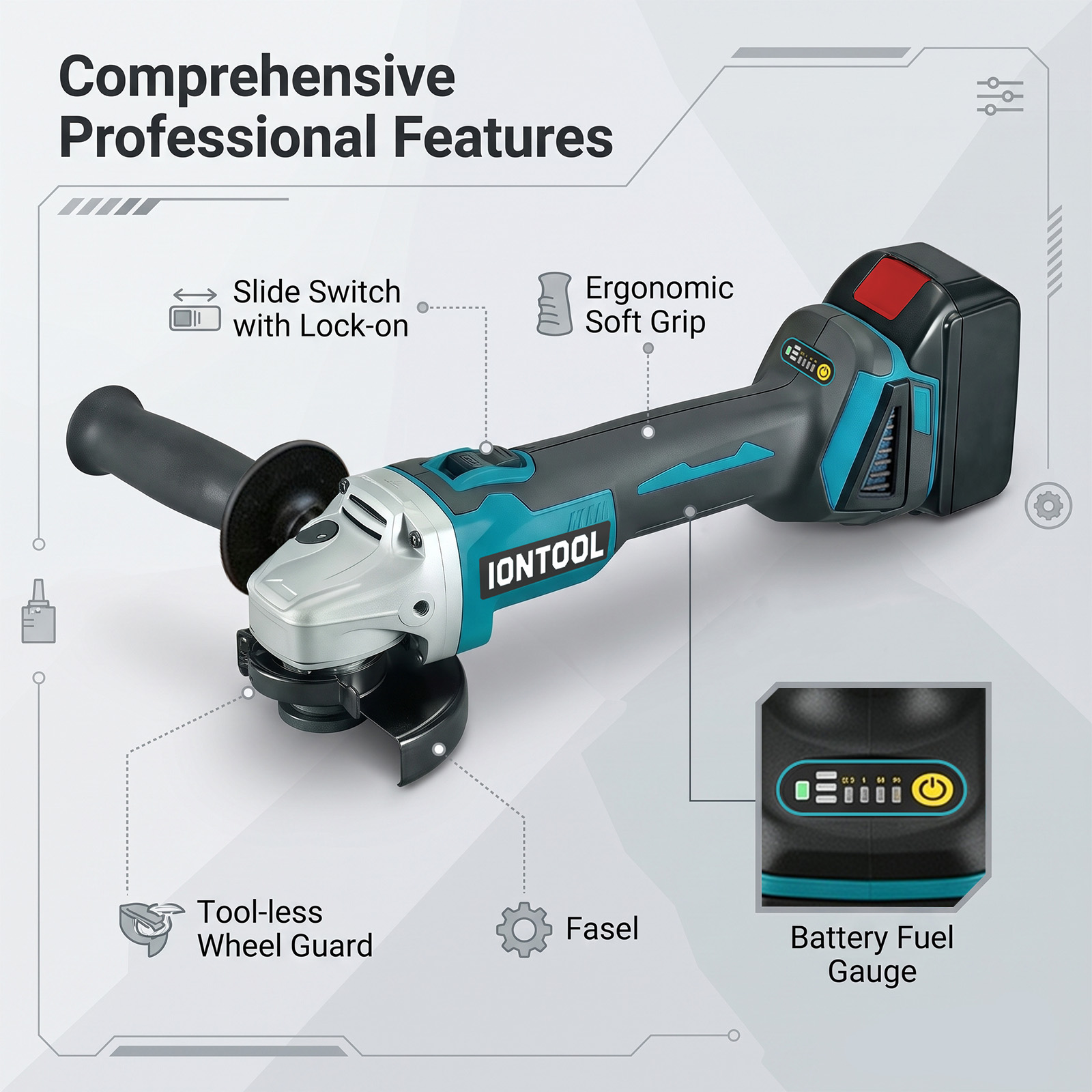 เครื่องเจียรไร้สาย IONTOOL 850 - Brushless Grinder 100Mm 850W บทวิจารณ์และราคา