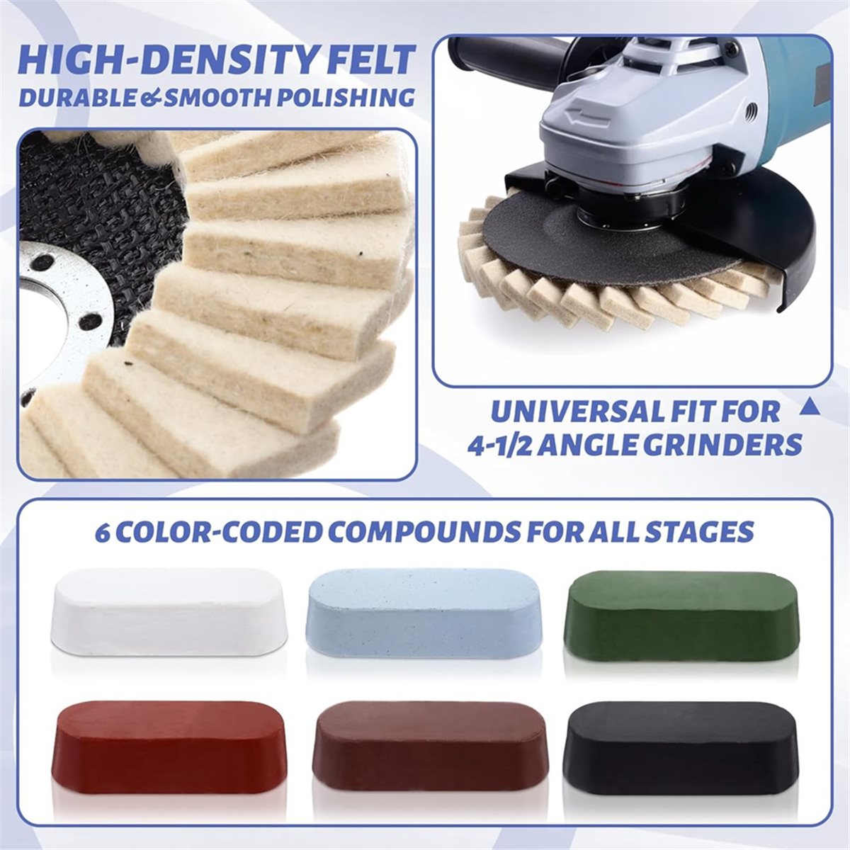 ชุดแผ่นขัดขนแกะ 24 ชิ้น ปี 202 - Angle Grinder Flap Disc Set บทวิจารณ์และราคา