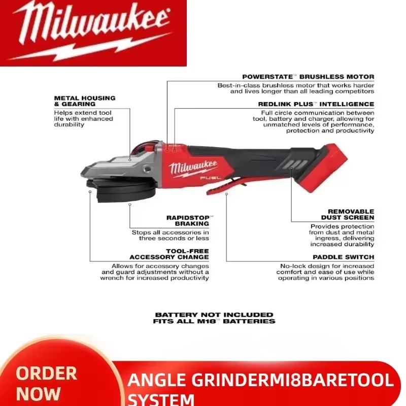 เครื่องเจียรไฟฟ้าแบบไร้แปรงถ่า - Cordless Angle Grinder 125Mm Brushless บทวิจารณ์และราคา