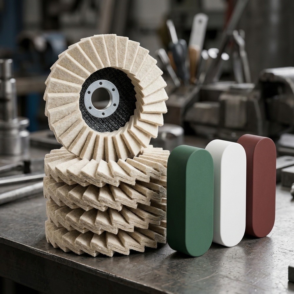 ชุดล้อขัดเงาขนแกะ 5 ชิ้น พร้อม - Angle Grinder Flap Disc Set บทวิจารณ์และราคา