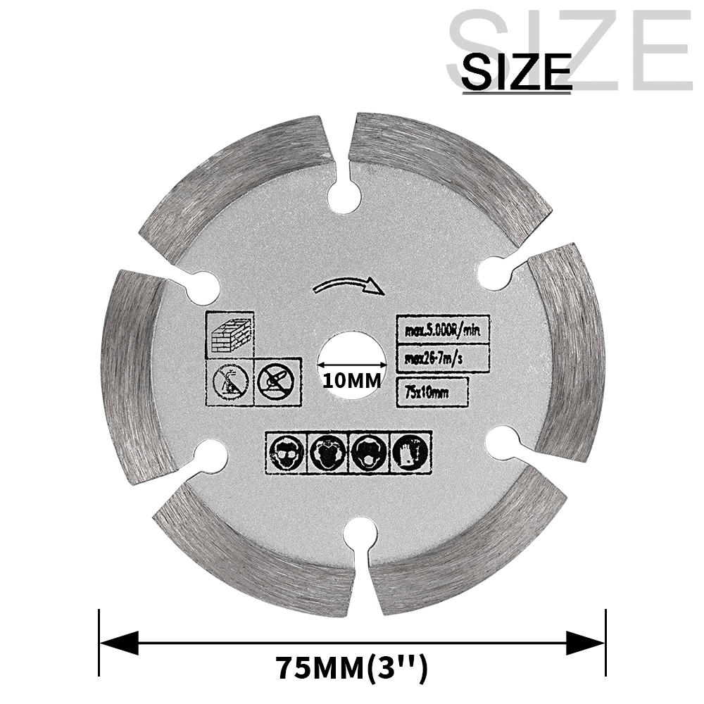 1/2/3 ชิ้นใบมีดตัดเพชร 3 นิ้วแ - Angle Grinder Diamond Blade Concrete บทวิจารณ์และราคา