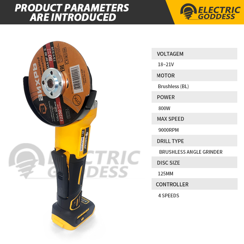 เครื่องเจียรไร้สายแบบไร้แปรงถ่ - Cordless Angle Grinder 125Mm Brushless บทวิจารณ์และราคา