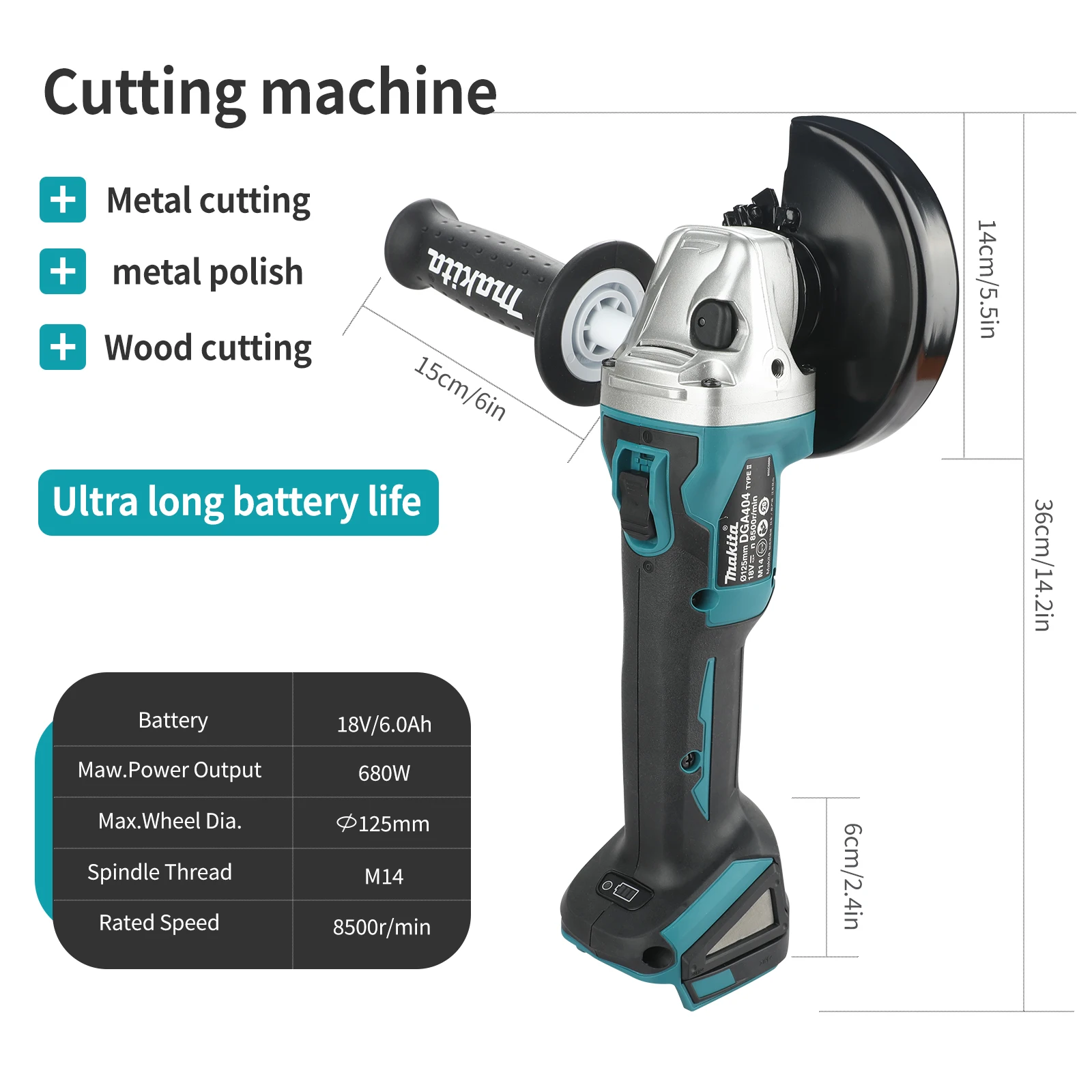 เครื่องเจียรไฟฟ้าไร้แปรงถ่าน M - Cordless Angle Grinder 125Mm Brushless บทวิจารณ์และราคา