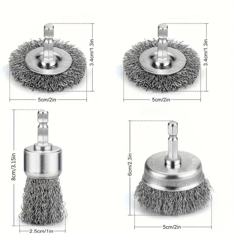 แปรงลวดขัดโลหะ 4 ชิ้น สำหรับขจ - Angle Grinder Wire Brush Wheel บทวิจารณ์และราคา