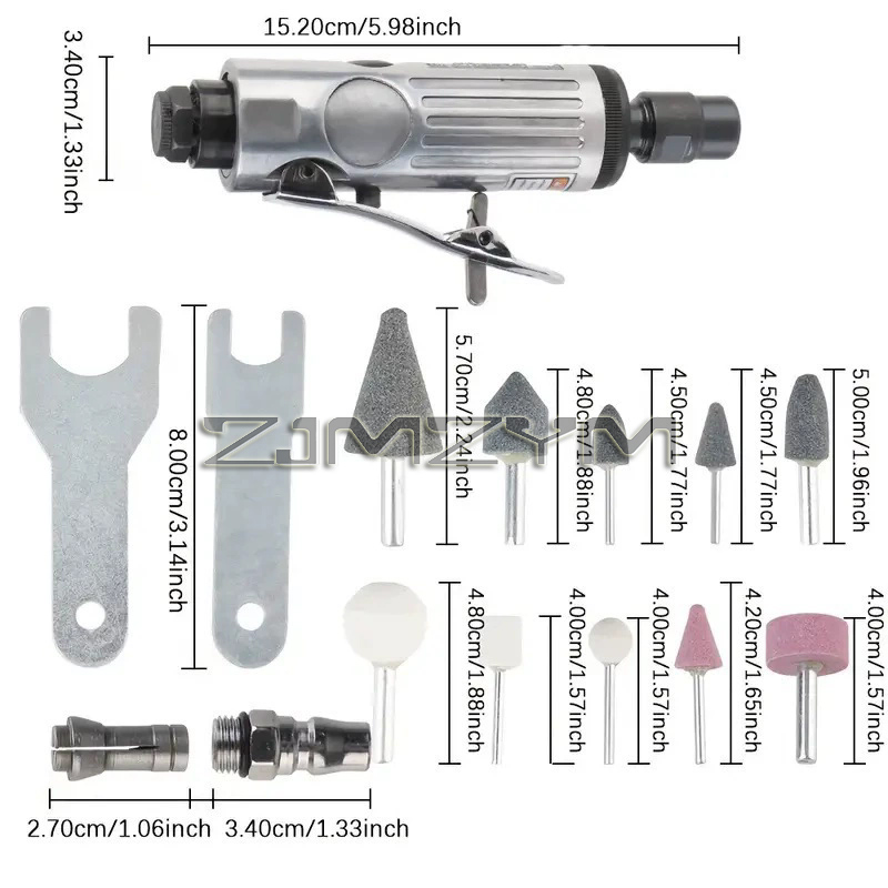 ชุดเครื่องมือเจียรลม 16 ชิ้น/ช - Die Grinder 1/4 Inch Air บทวิจารณ์และราคา
