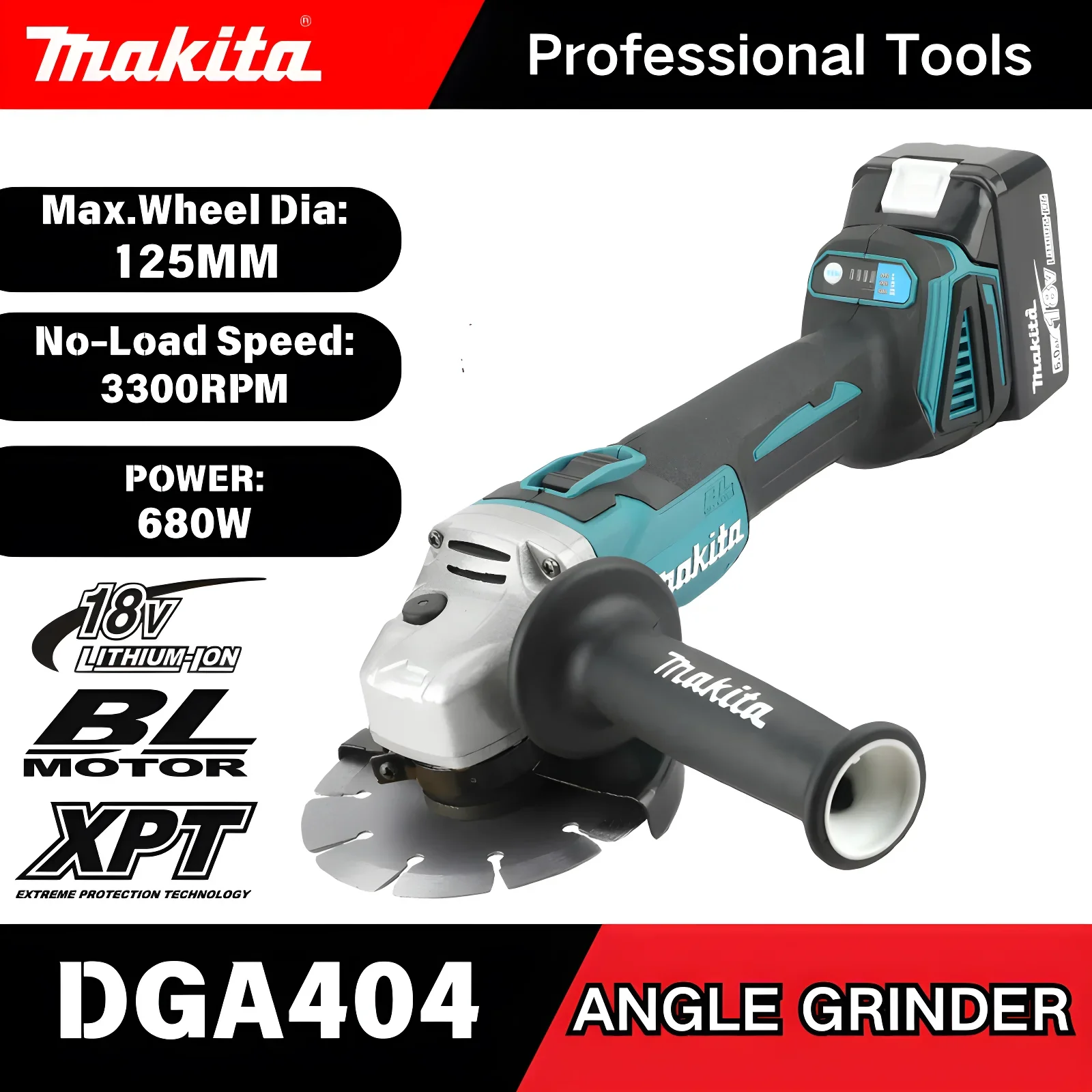 เครื่องเจียรไร้สาย Makita ขนาด - Cordless Angle Grinder 125Mm Brushless บทวิจารณ์และราคา