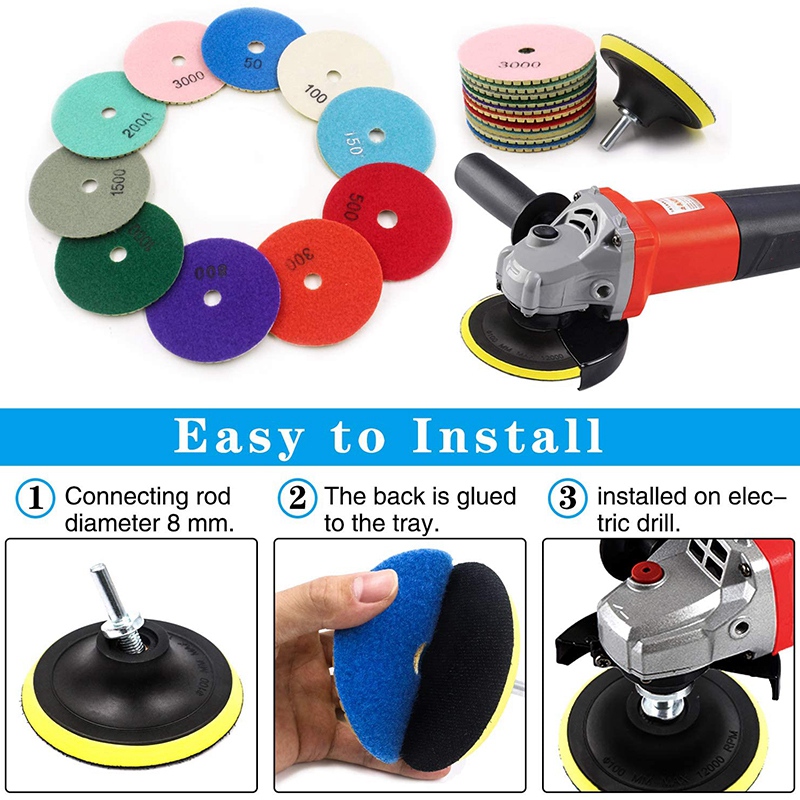 ชุดแผ่นขัดเงา A33Z-12 ชิ้น ขนา - Grinder Polishing Pad Kit บทวิจารณ์และราคา
