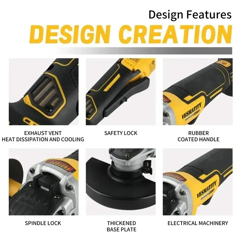 เครื่องเจียรไร้สาย DCG406 ขนาด - Cordless Angle Grinder 125Mm Brushless บทวิจารณ์และราคา