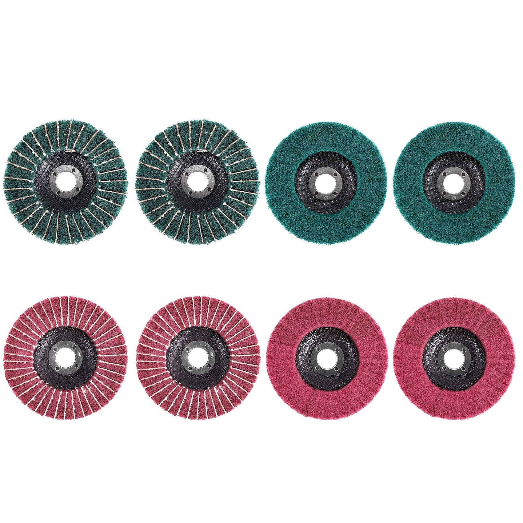 ใหม่ 8PCS 4 นิ้วสีแดงและสีเขีย - Angle Grinder Flap Disc Set บทวิจารณ์และราคา