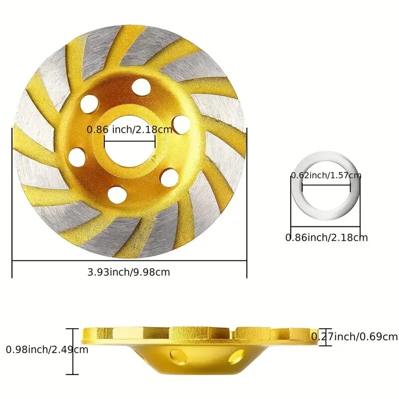 ใบเจียรเพชรเทอร์โบขนาด 4 นิ้ว  - Angle Grinder Diamond Blade Concrete บทวิจารณ์และราคา