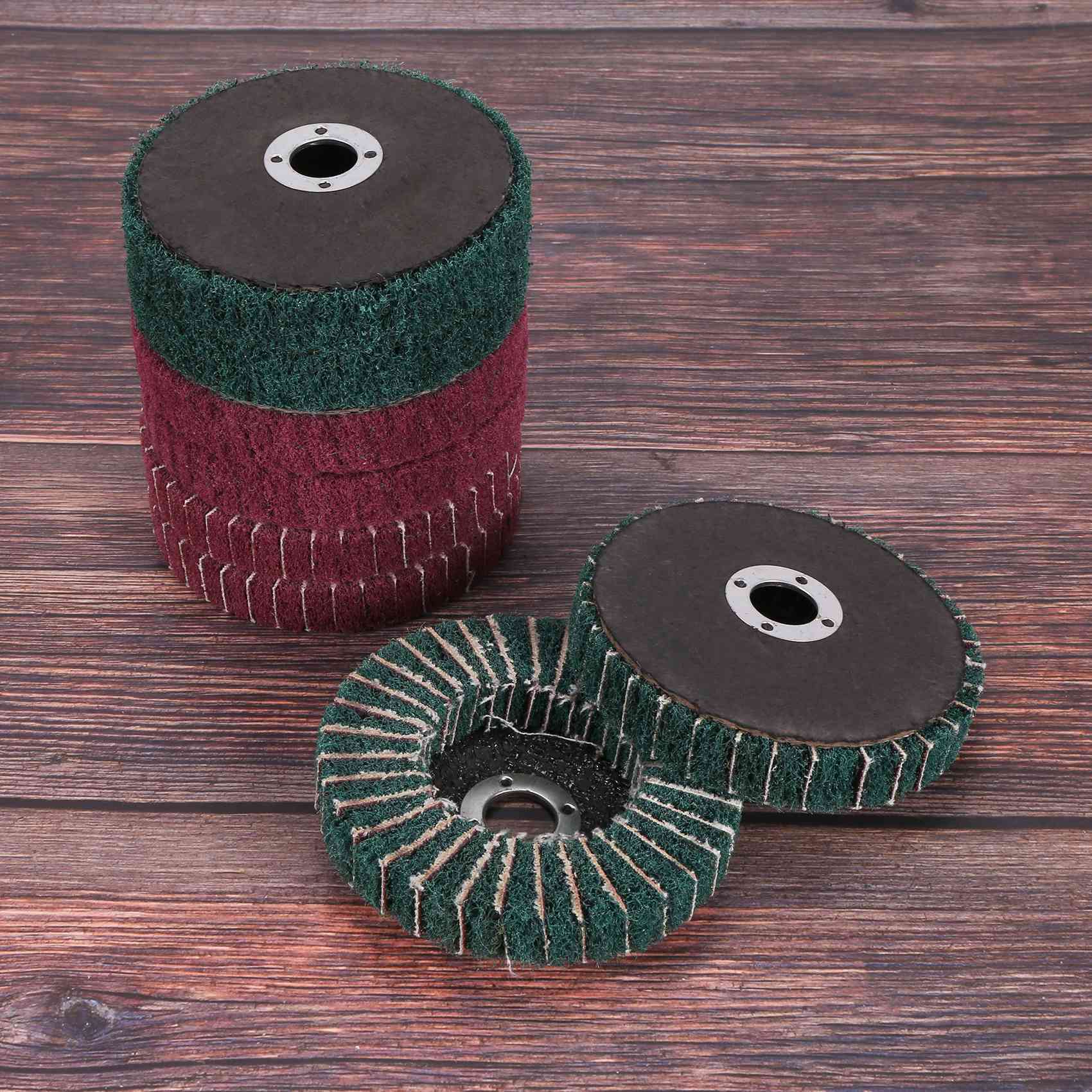 ชุดแผ่นขัดใยไนลอนสีแดงและสีเขี - Angle Grinder Flap Disc Set บทวิจารณ์และราคา