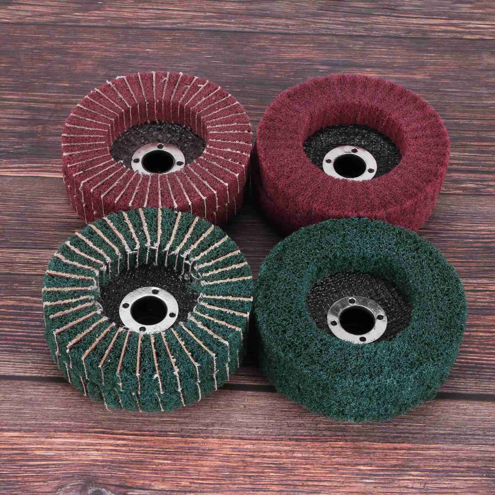 ชุดแผ่นขัดใยไนลอนสีแดงและสีเขี - Angle Grinder Flap Disc Set บทวิจารณ์และราคา