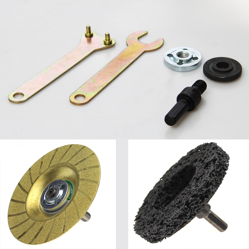 5ใน1ไฟฟ้าเจาะอะแดปเตอร์แปลง100 - Angle Grinder Flap Disc Set บทวิจารณ์และราคา
